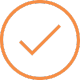 A circle with a check inside