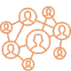Network of people connected