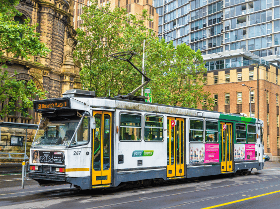 View of Melbourne tram